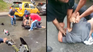 VIDEO. En plena calle dos conductores de servicio público se dieron puño y pata hasta el cansancio
