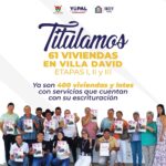 Ya son 61 viviendas de la urbanización Villa David las que cuentan con escrituración