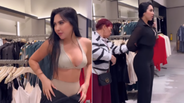 Aida Victoria se quitó la ropa en un centro comercial frente a varias personas
