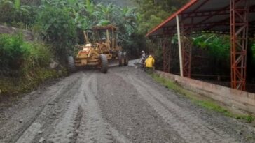 Comunidad y empresas constructoras adecuaron la vía Sandoná – Roma Chávez