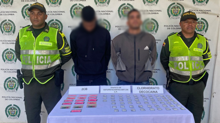 Con dosis de tusi y cocaína fueron capturados dos hombres