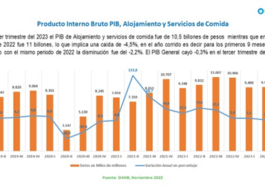 Cotelco: El PIB de Alojamiento en el tercer trimestre cayó 4,5%