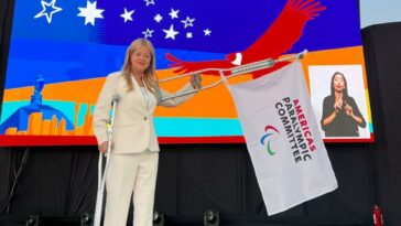 Elsa Noguera recibió la bandera de los Juegos Parapanamericanos Barranquilla 2027