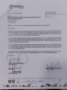 Enerca suspende partir del 30 de noviembre el servicio de gas para el municipio de Orocué