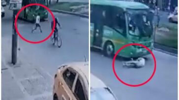 Investigan si un hombre se lanzó contra un bus luego de discutir con su pareja, en Bogotá