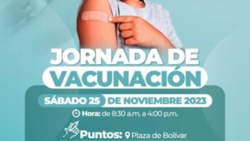 La Jornada Nacional de Vacunación se realizará este sábado 25 de noviembre