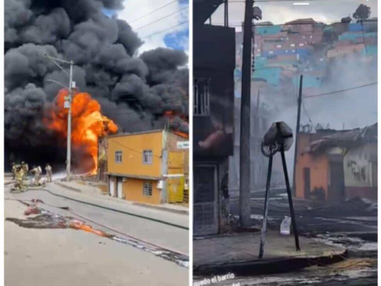 La destrucción del incendio en Meissen: casas y negocios consumidos por las llamas