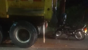 Motociclista murió tras chocar contra una volqueta en La Plata, Huila