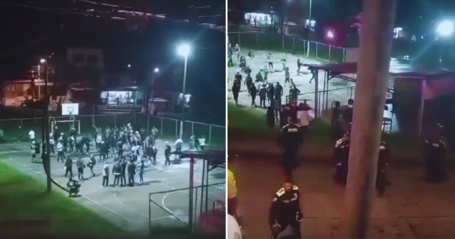 Noche de enfrentamientos y disturbios en Armenia entre barristas de equipos de fútbol