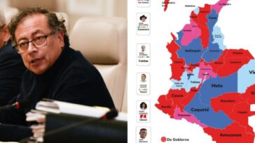 Presidente Petro publica mapa de gobernaciones afines: algunos se desmarcan de este