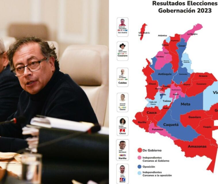 Presidente Petro publica mapa de gobernaciones afines: algunos se desmarcan de este