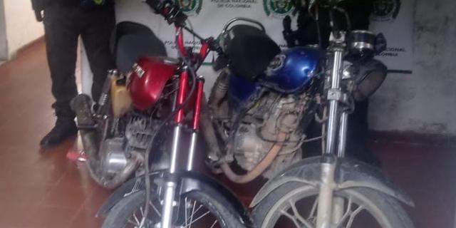 Recuperaron dos motocicletas hurtadas en Gaitania, al sur del Tolima