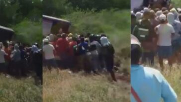 Saqueos persisten en Tasajera: habitantes arrasan con mercancía de furgón accidentado