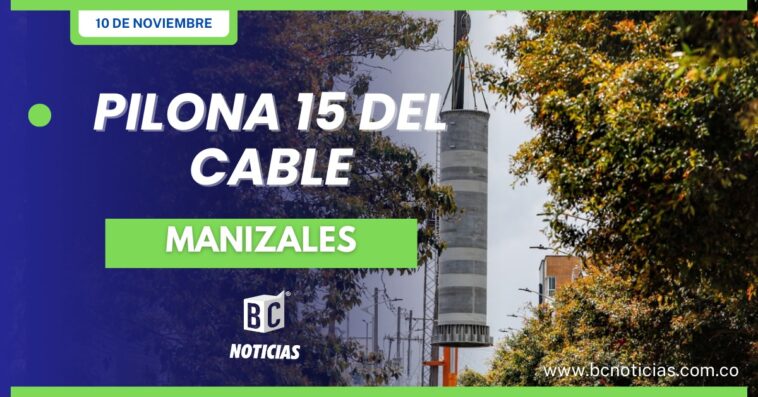 Terminó la instalación de la pilona 15 del Cable Aéreo en la recta de los coliseos