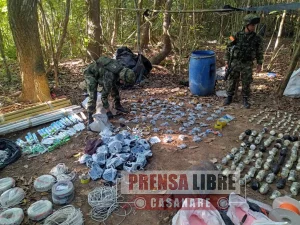 Un depósito ilegal y tres áreas minadas fueron destruidas por el Ejército en Arauca