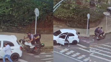 VIDEO. Así están robando en Medellín, se bajó del carro porque lo chocaron y le robaron 20 palos tras retirar