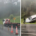 VIDEO. Carro terminó por fuera de la vía en Las Palmas