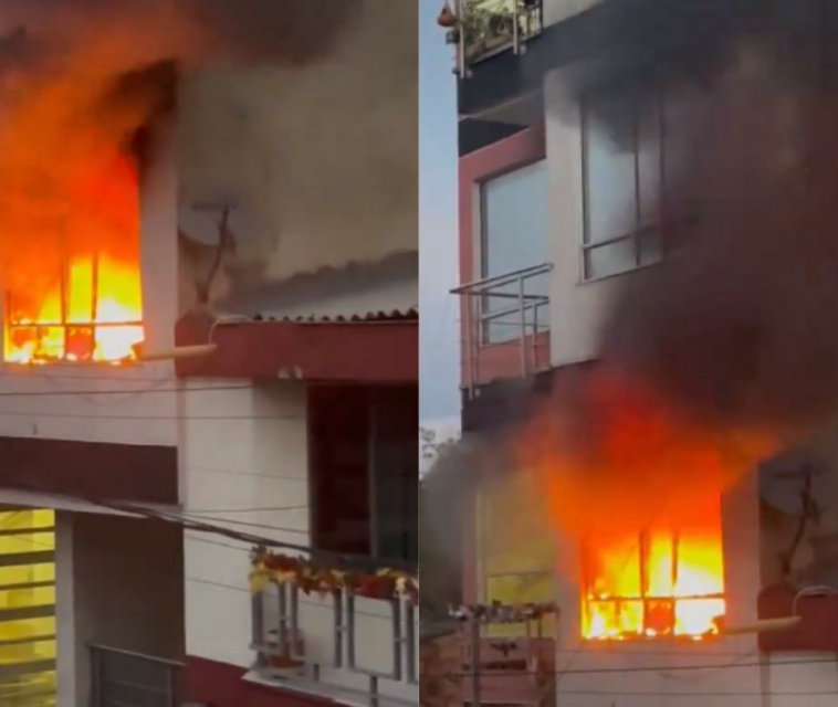 'Ayuden rápido': voraz incendio dejó calcinado un apartamento en Santander