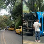 Aparatoso choque entre bus y camión de gas propano dejó 22 personas lesionadas