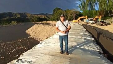 Avanzan obras de mitigación del riesgo en el rio Suaza en Guadalupe