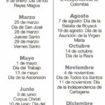 Calendario 2024 Colombia con festivos y Semana Santa