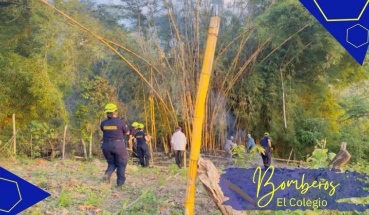 Atención de incendio en El Colegio