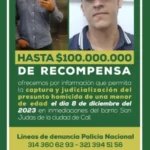 Desde Pitalito, Huila, ofrecen recompensa para capturar a feminicida de menor en Cali