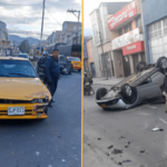 Camioneta y taxi chocaron en el sector de las Lunas de Pasto