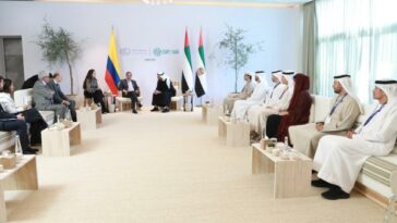 Reunión entre el presidente Gustavo Petro y su homólogo Mohamed bin Zayed Al Nahayan