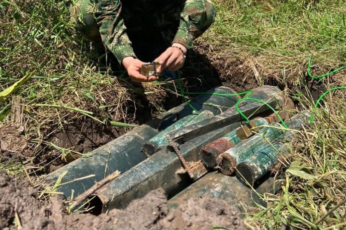 En Arauca el Ejército destruyó material explosivo del ELN