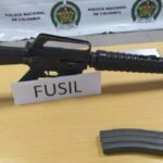 En Quimbaya se incautó un arma tipo fusil de largo alcance con 13 cartuchos