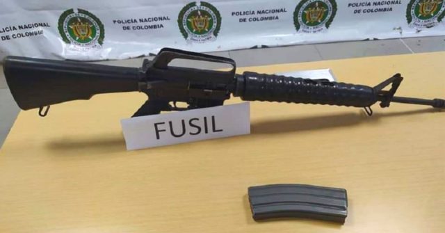 En Quimbaya se incautó un arma tipo fusil de largo alcance con 13 cartuchos