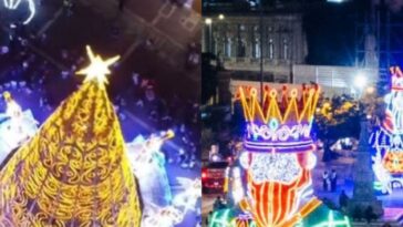 En video: así encendió Cartagena su alumbrado navideño desde la Plaza de la Aduana