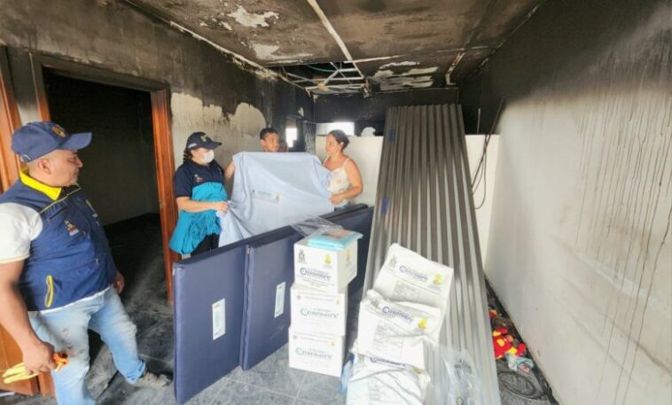 Familia víctima de incendio recibió ayuda humanitaria