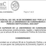 Gobernador N García  rechaza “irregular elección” del Rector de la U de Cundinamarca