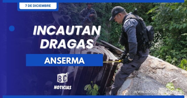 Incautaron tres dragas y material para la extracción ilegal de oro en Caldas