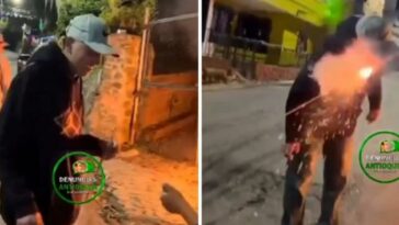 Indignación por nuevo video de joven que lanza pólvora con la boca en Antioquia