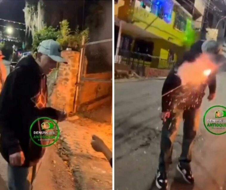 Indignación por nuevo video de joven que lanza pólvora con la boca en Antioquia