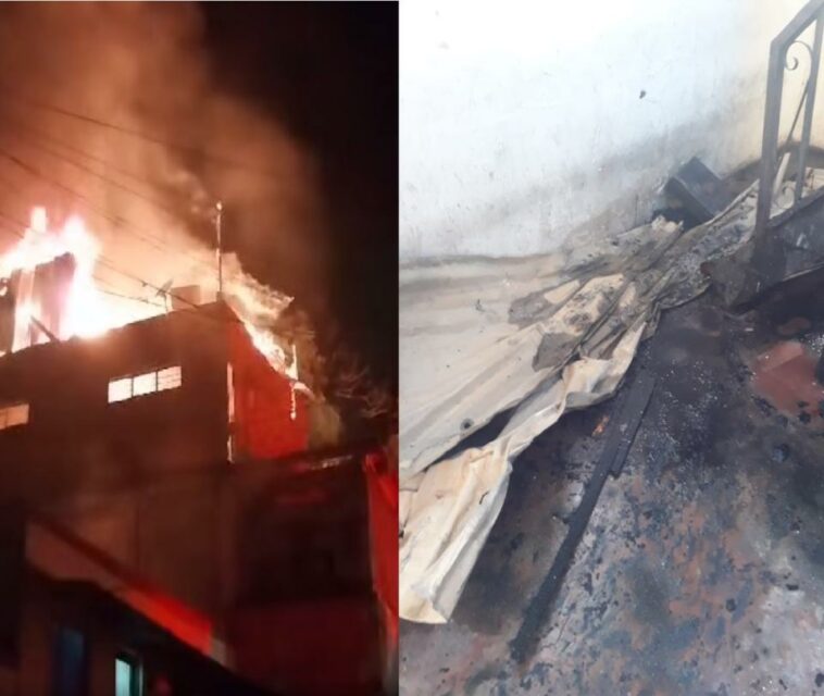 Madre e hijos lo pierden todo tras incendio en su casa: voladores habrían sido la causa