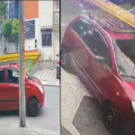 !Nada se salva! En Antioquia hombre robó escalera metálica y huyó en el carro