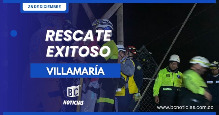 Tras 17 horas de labores, se logró rescatar a las 5 personas atrapadas en una góndola en Villamaría