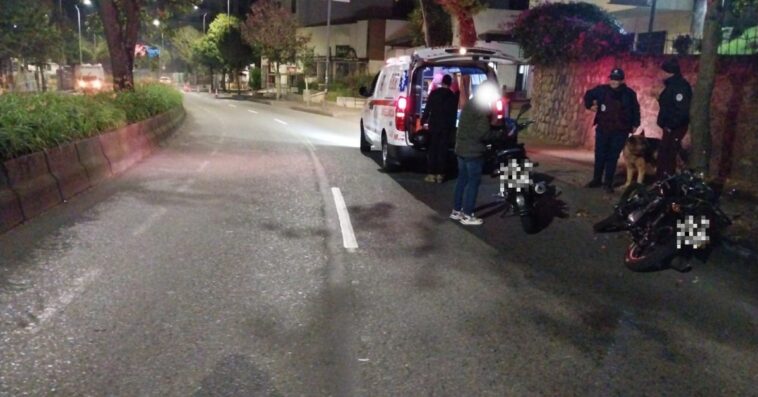 Un motociclista quedó lesionado tras estrellarse contra un andén en la Santander