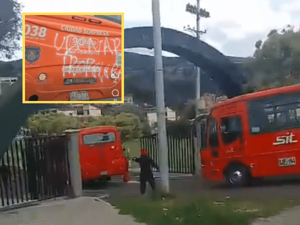 Uniformado herido y tres buses vandalizados en inmediaciones de la universidad Nariño