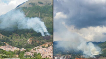 incendio de cobertura vegetal en el cerro Quitasol