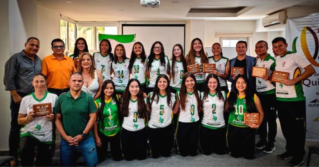 ¡Orgullo quindiano! Campeonas nacionales de voleibol infantil fueron condecoradas