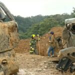 Leve caída de tierra causó susto durante labores de rescate tras derrumbe en Chocó: “¿Está rodando?”
