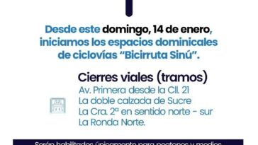 Alcalde Kerguelén liderará ‘Bicirruta Sinú’, la ciclovía dominical para el disfrute de los monterianos