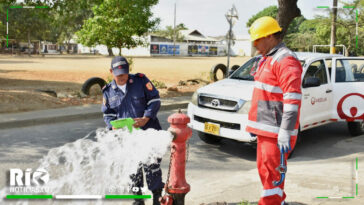 Ante el fenómeno del niño, Veolia Montería y los Bomberos realizan de manera constante supervisión a hidrantes de la ciudad