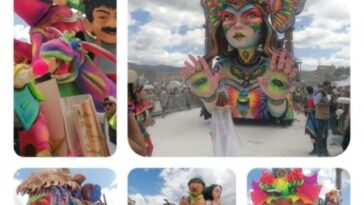 Carrozas en el Carnaval de Negros y Blancos de Pasto: deslumbrantes obras maestras de creatividad y tradición.