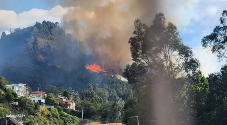 Cundinamarca: Continúa emergencia por incendio forestal en Sopó